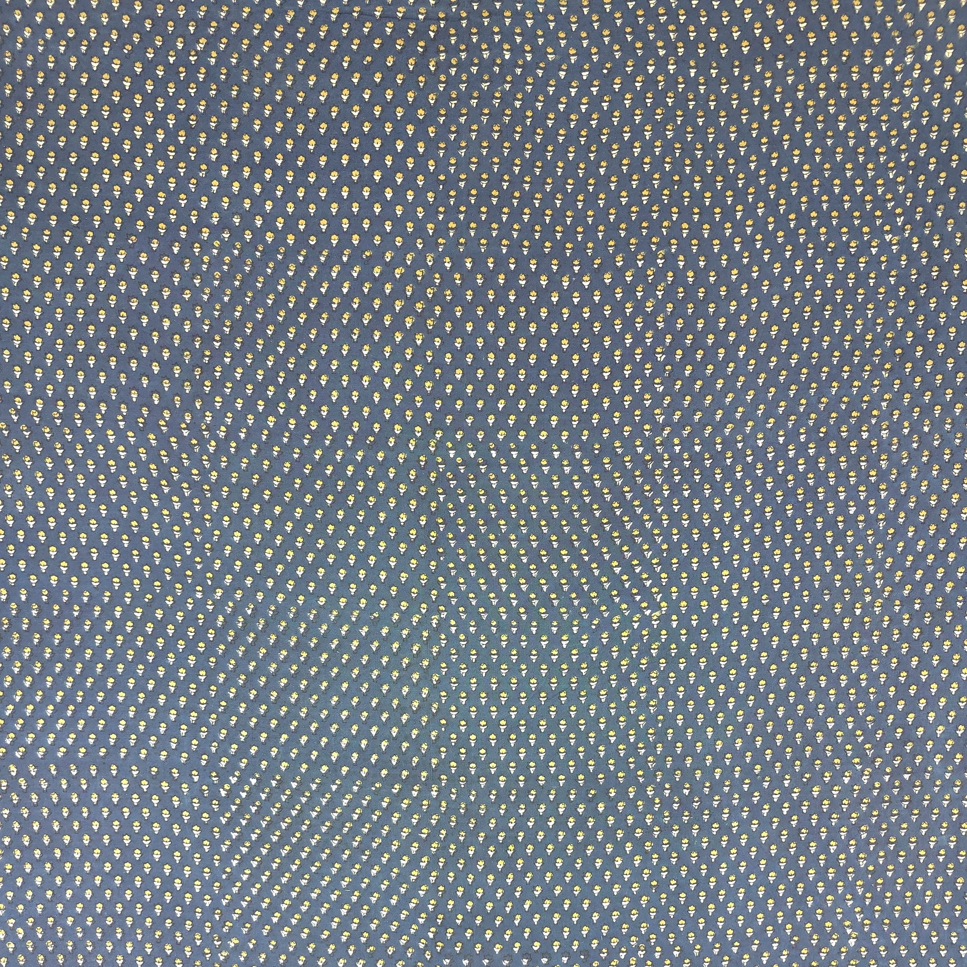 Indigo mix Buti Natural Dyed Ajrakh Hand Block Print Cotton Fabric