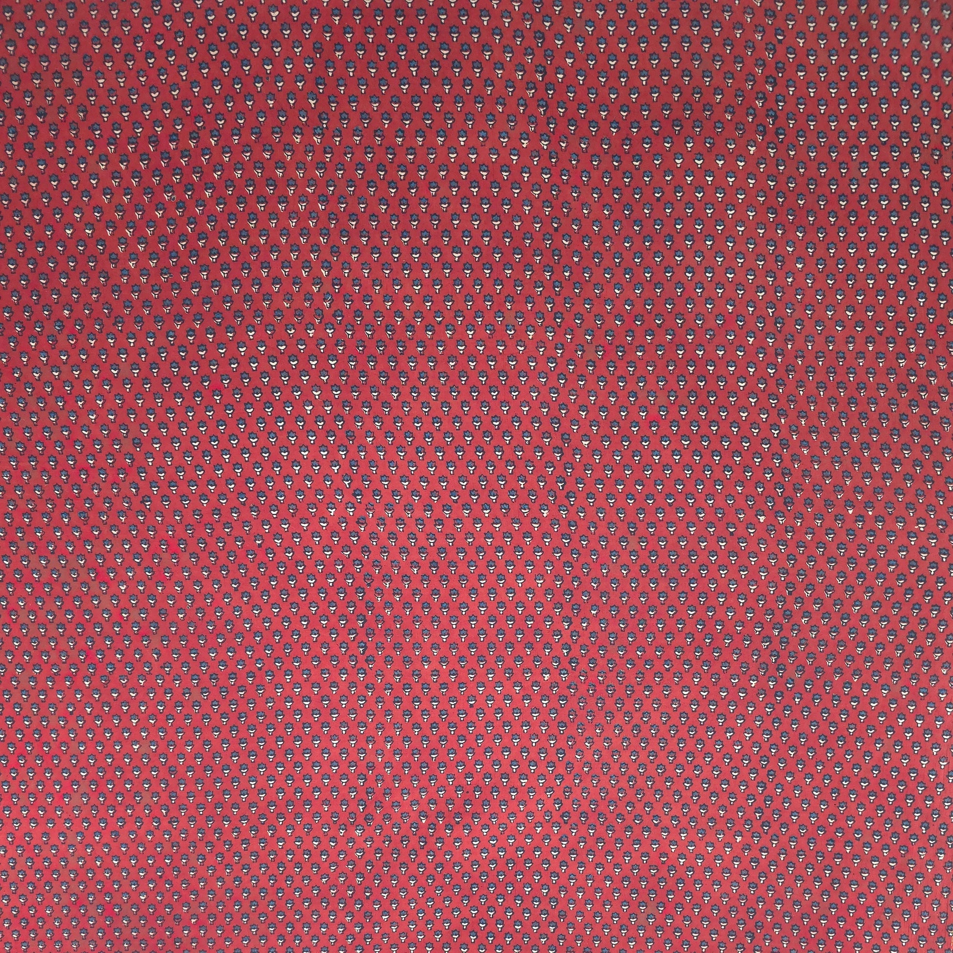 Red mix Buti Natural Dyed Ajrakh Hand Block Print Cotton Fabric