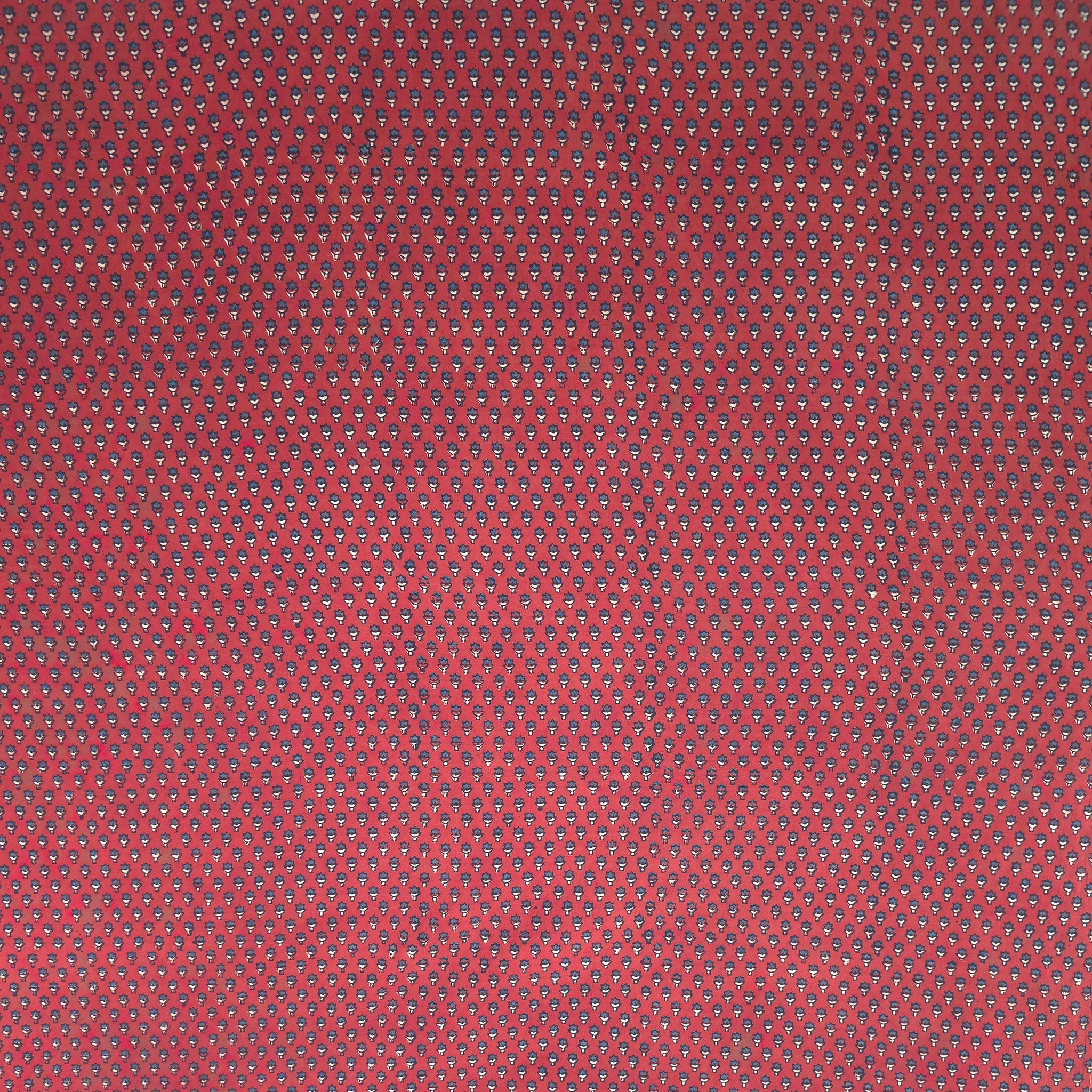 Red mix Buti Natural Dyed Ajrakh Hand Block Print Cotton Fabric