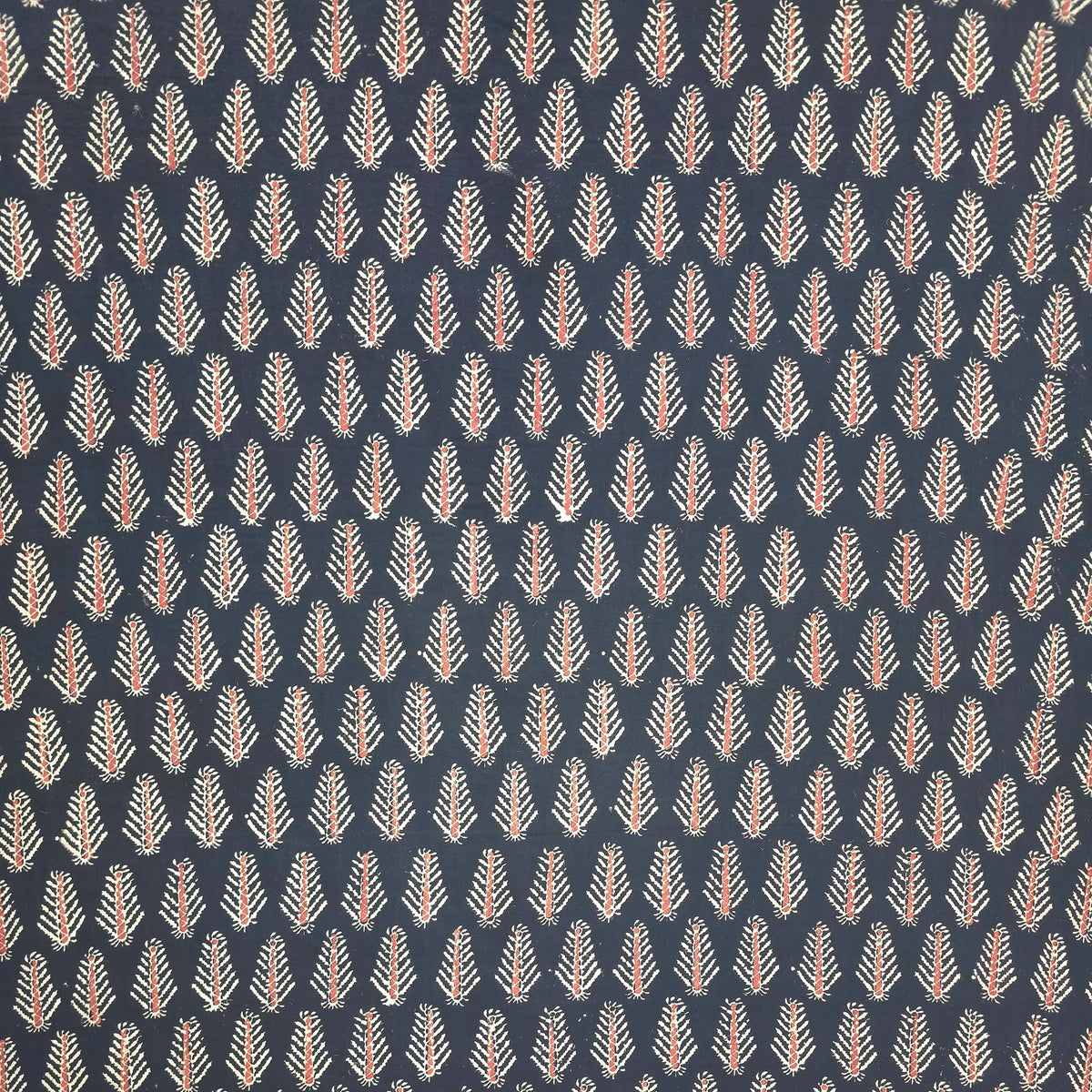 Black Buta Natural Dyed Super Vegetable Hand Block Print Pure cotton Fabric