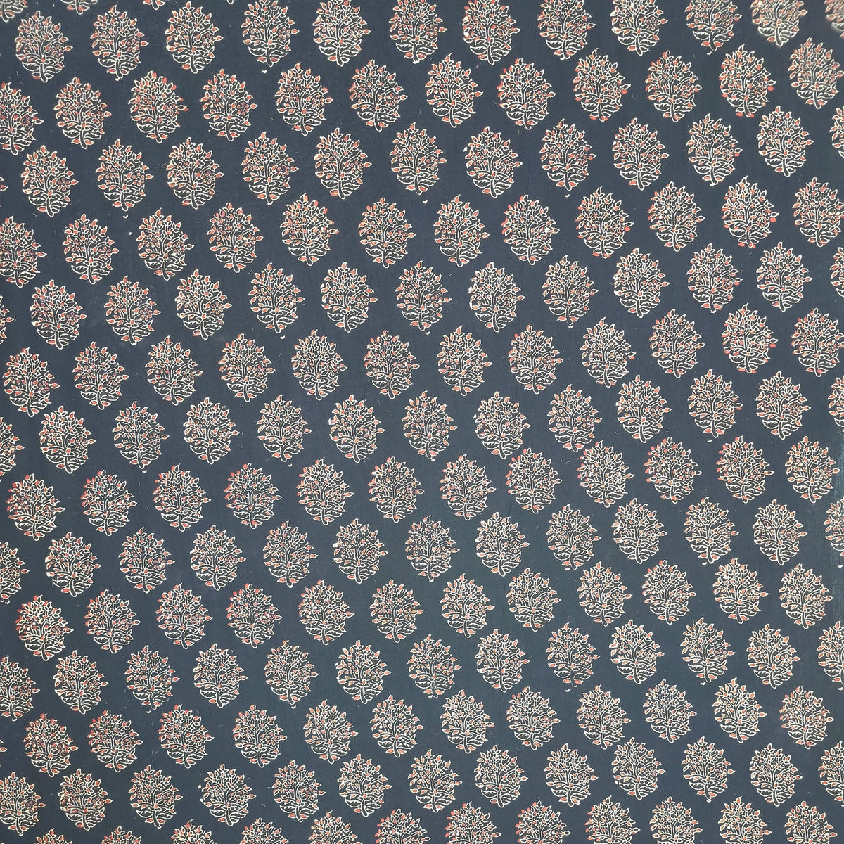 Black Buta Natural Dyed Super Vegetable Hand Block Print Pure cotton Fabric
