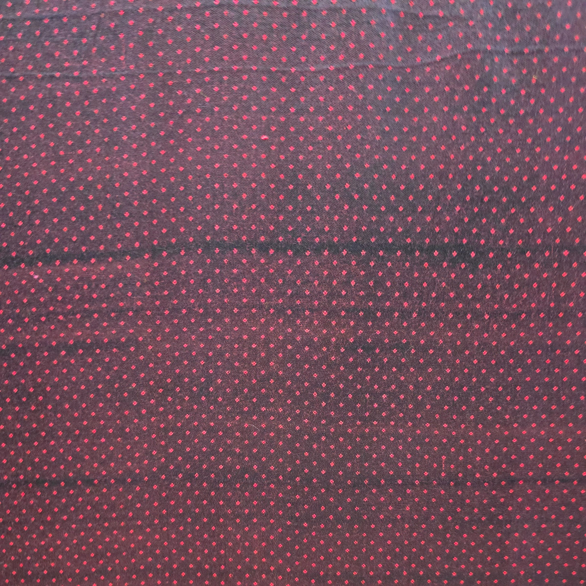 Black Dotted Handloom Mashru Silk Fabric