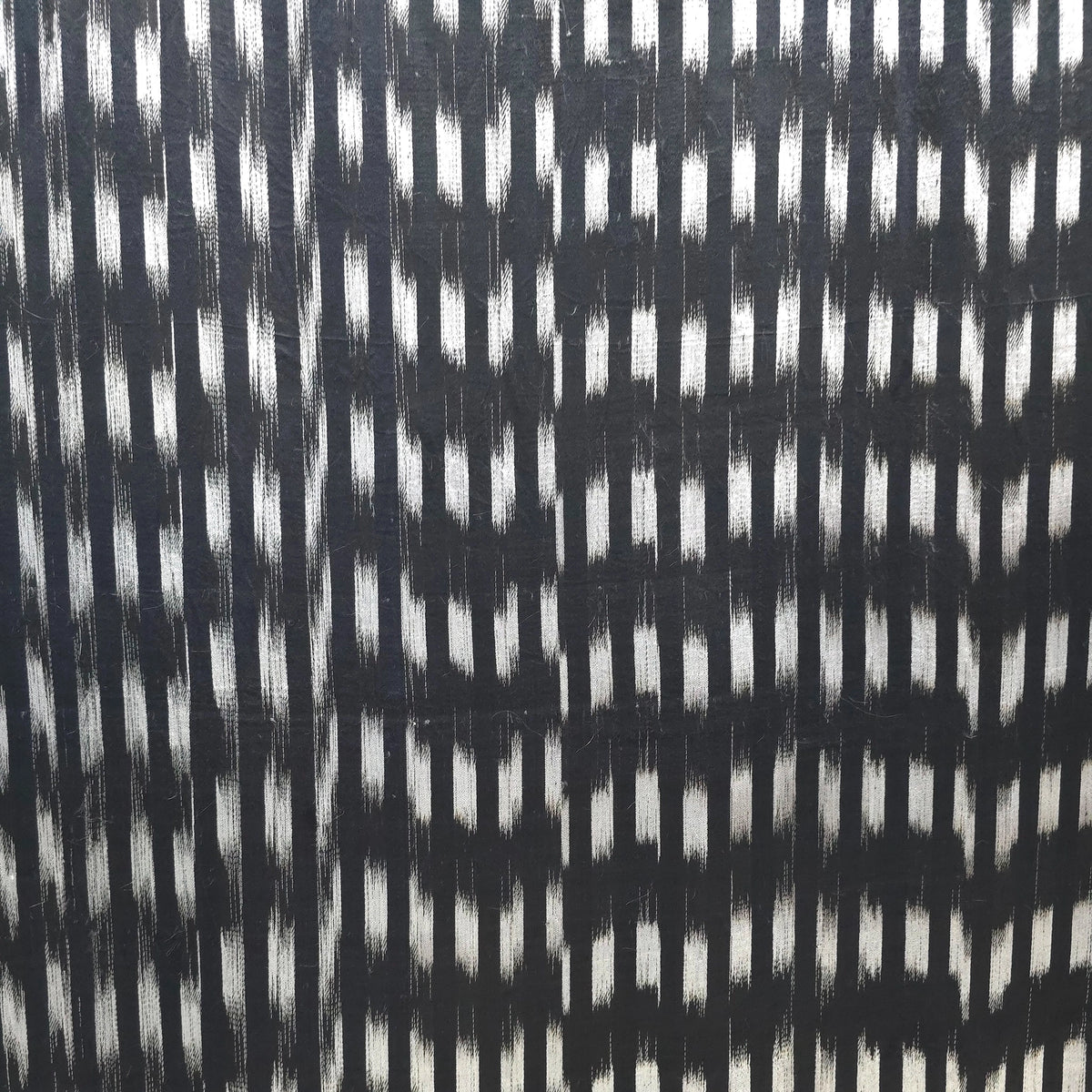 Black Ikkat Handloom Mashru Silk Fabric