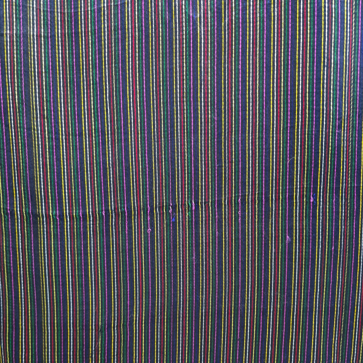 Black Stripes Handloom Mashru Silk Fabric