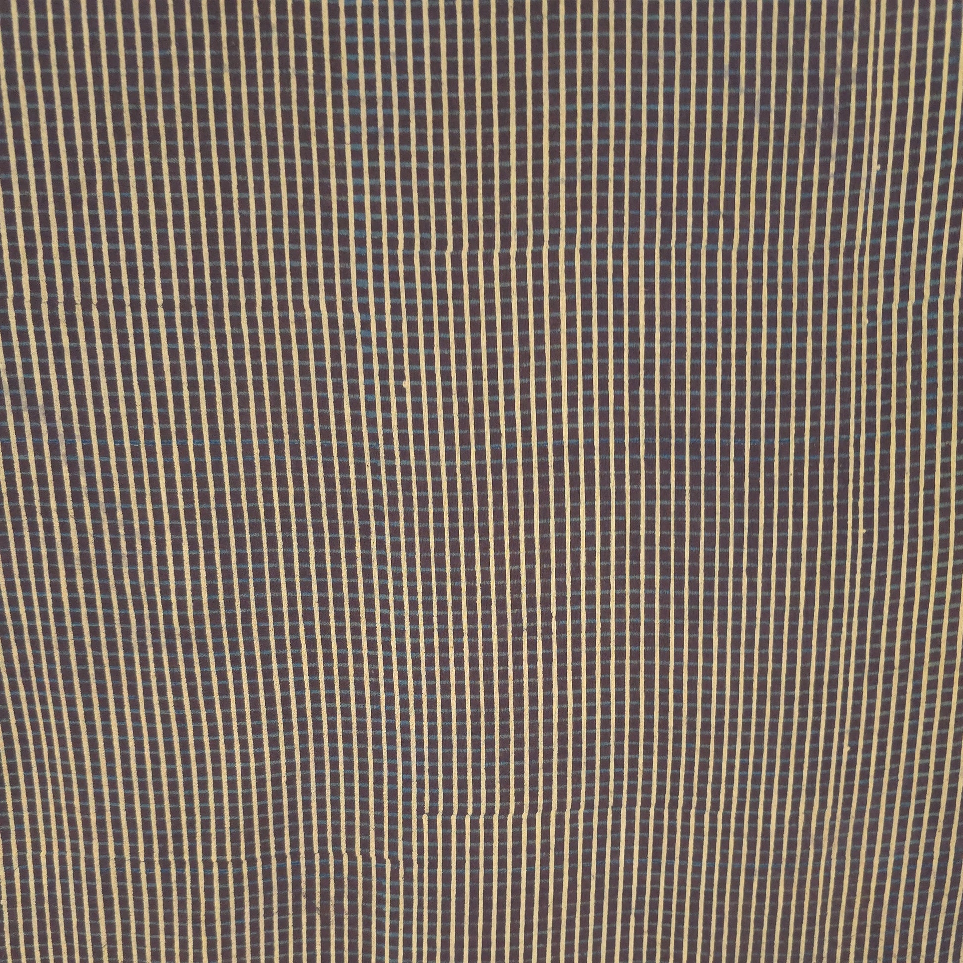 Brown Checks Natural Dyed Ajrakh Hand Block Print Cotton Fabric