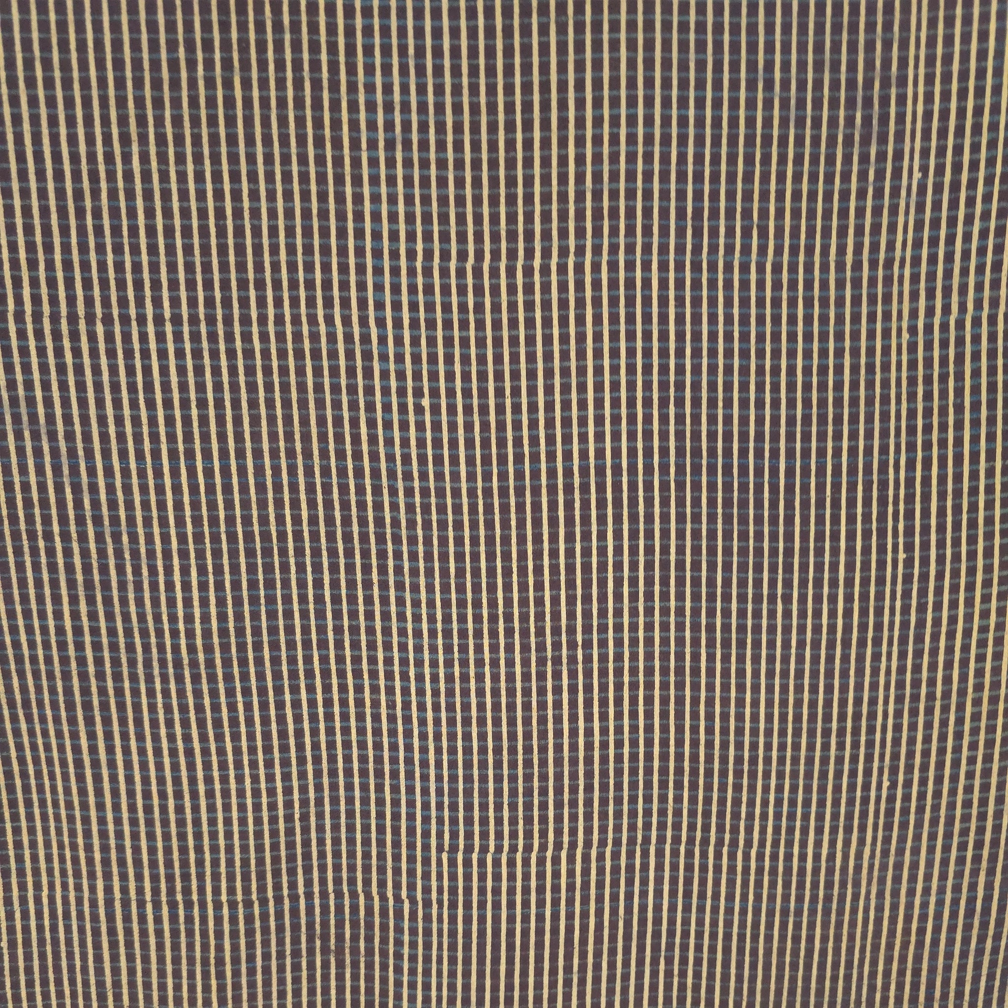 Brown Checks Natural Dyed Ajrakh Hand Block Print Cotton Fabric