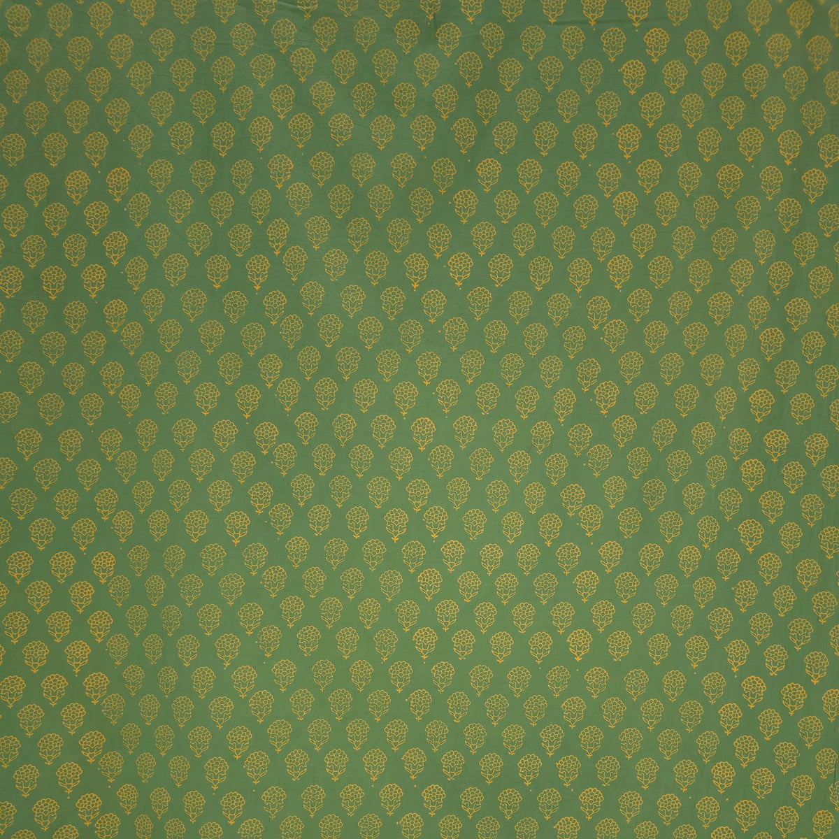 Green Buti Kutch Hand Block Print Pure cotton Fabric 2