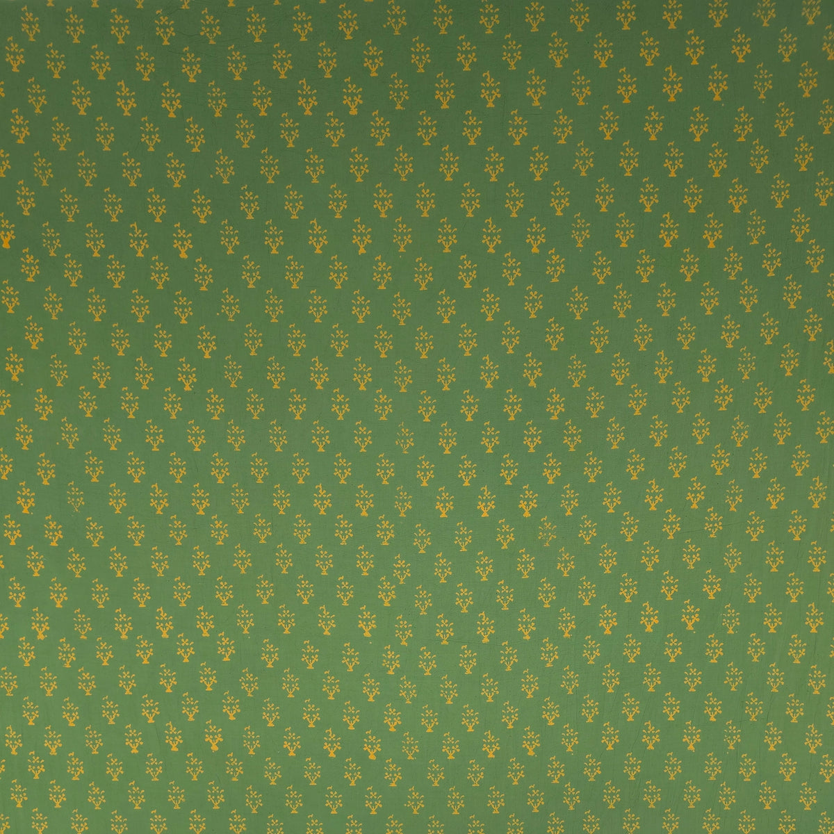 Green Buti Kutch Hand Block Print Pure cotton Fabric 3
