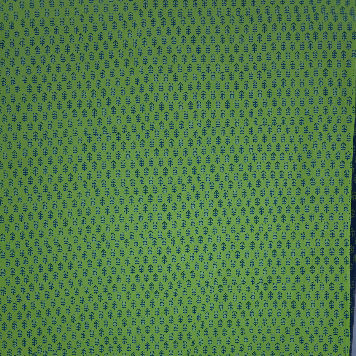 Green Buti Kutch Hand Block Print Pure cotton Fabric
