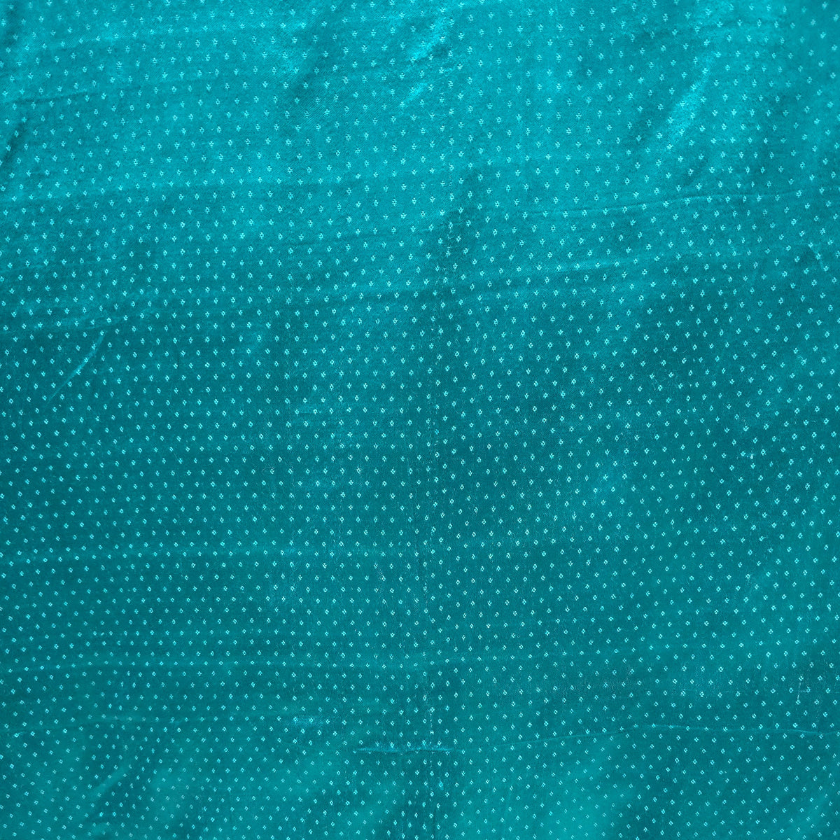 Green Dotted Handloom Mashru Silk Fabric