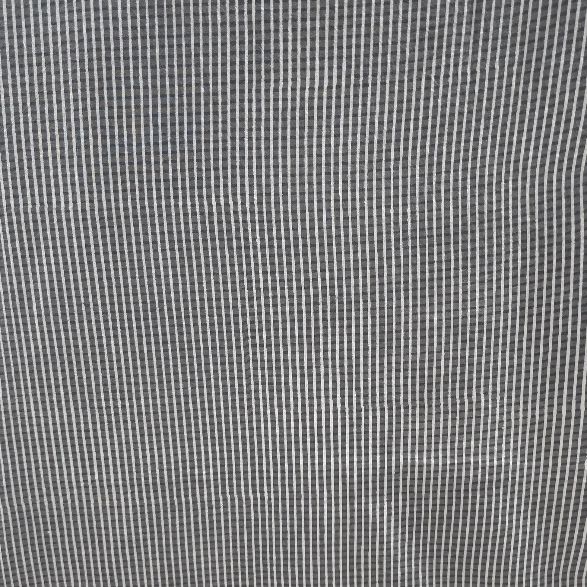 Grey Checks Natural Dyed Ajrakh Hand Block Print Cotton Fabric