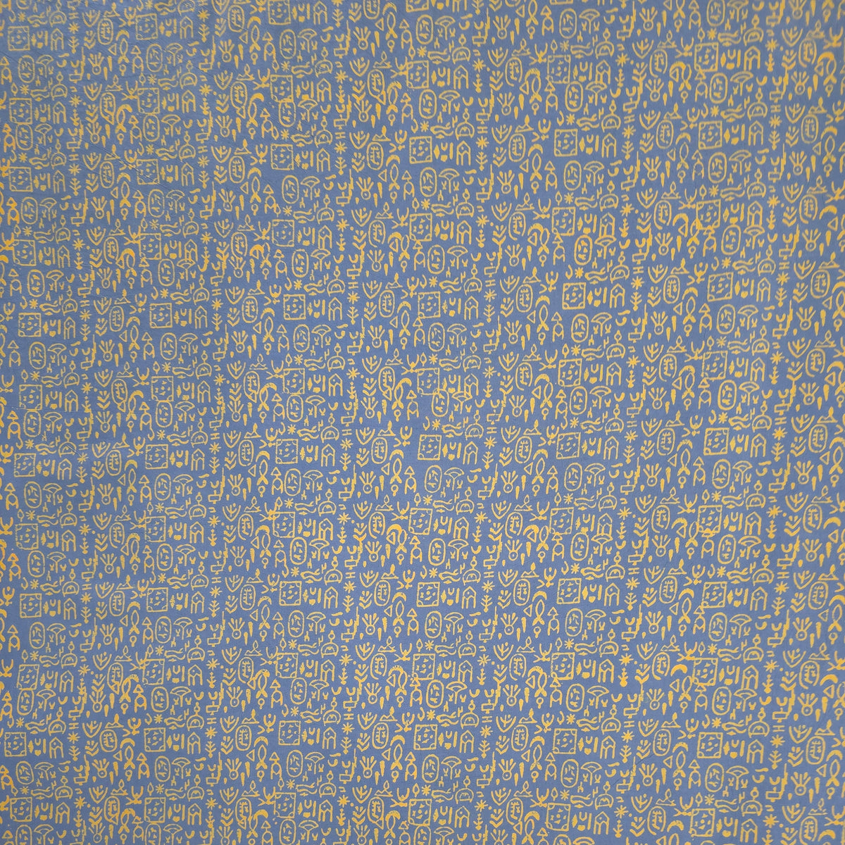 Grey Geometric Kutch Hand Block Print Pure cotton Fabric 2