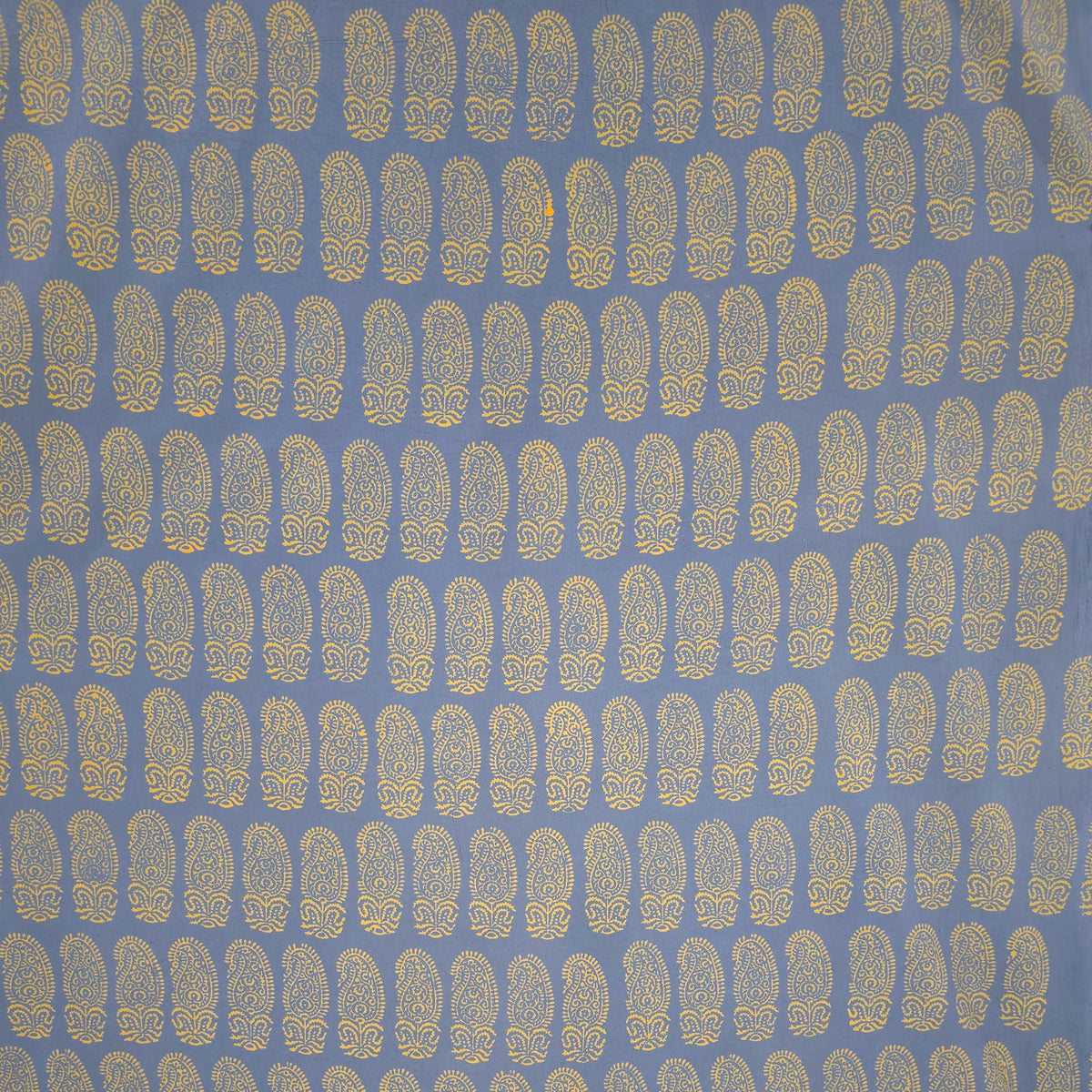Grey Mango Kutch Hand Block Print Pure cotton Fabric