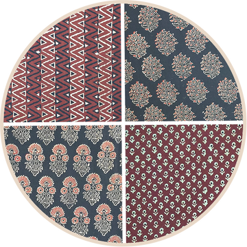 Super Vegetable hand block printed cotton fabrics