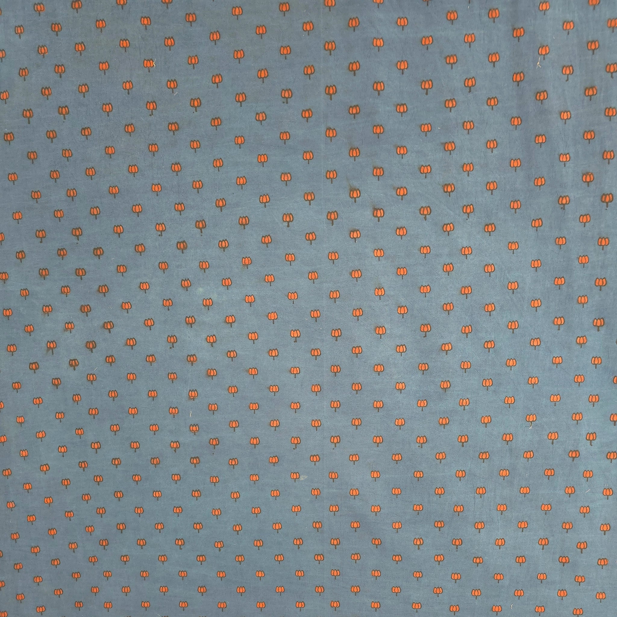 Indigo Booti Natural Dyed Ajrakh Hand Block Print Cotton Fabric
