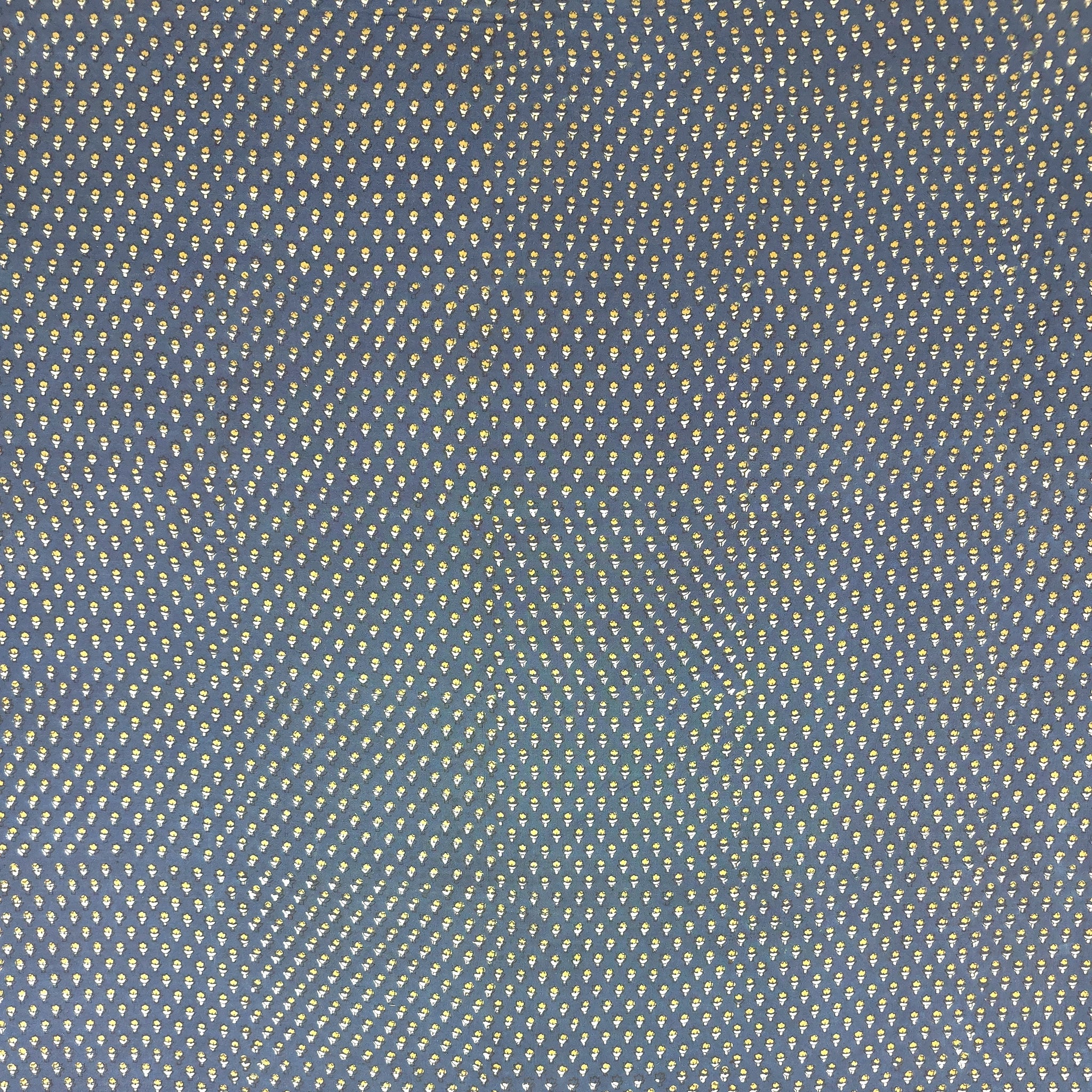 Indigo Butti Natural Dyed Ajrakh Hand Block Print Cotton Fabric