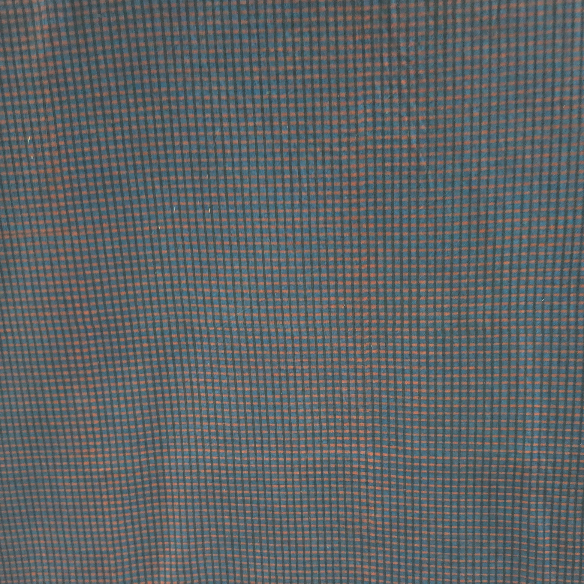 Indigo Red Checks Natural Dyed Ajrakh Hand Block Print Cotton Fabric