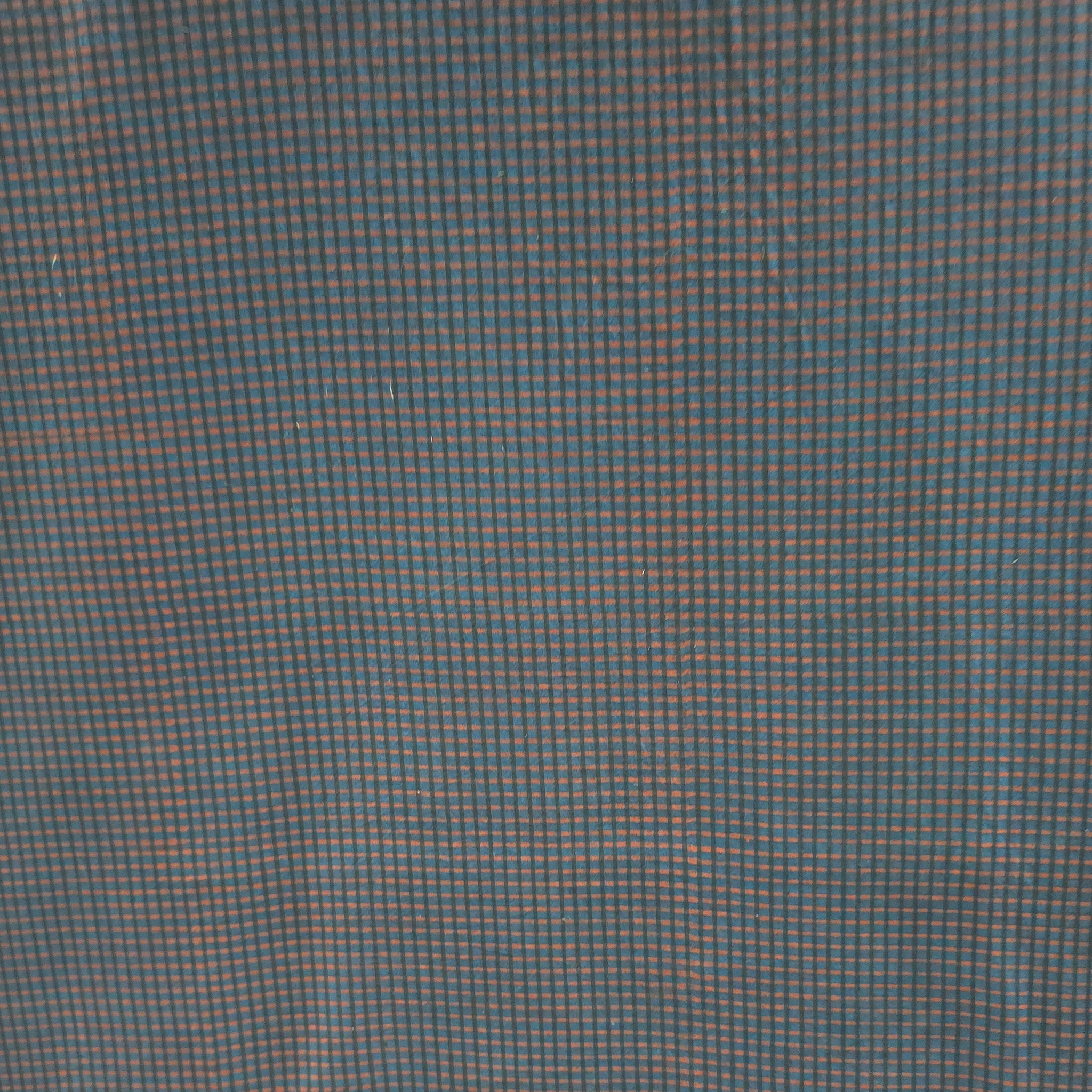 Indigo Red Checks Natural Dyed Ajrakh Hand Block Print Cotton Fabric