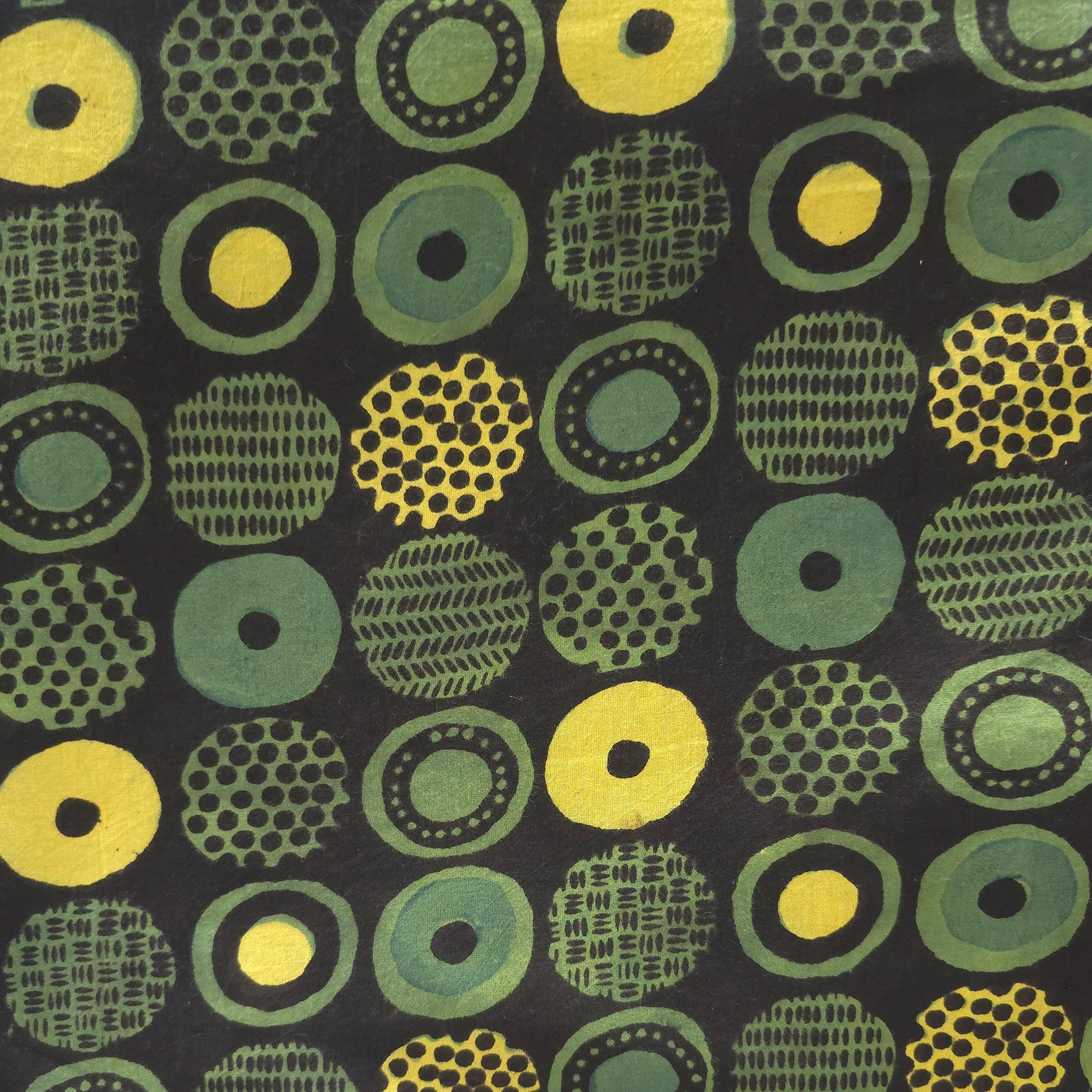 Light Green Geometric Natural Dyed Ajrakh Hand Block Print Cotton Fabric