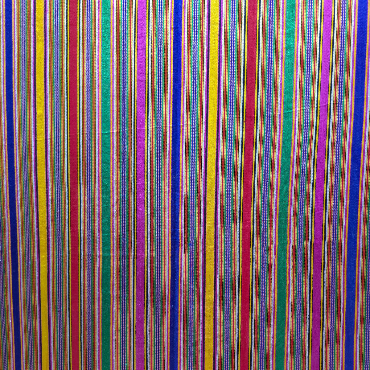 Multi Color Stripes Handloom Mashru Silk Fabric