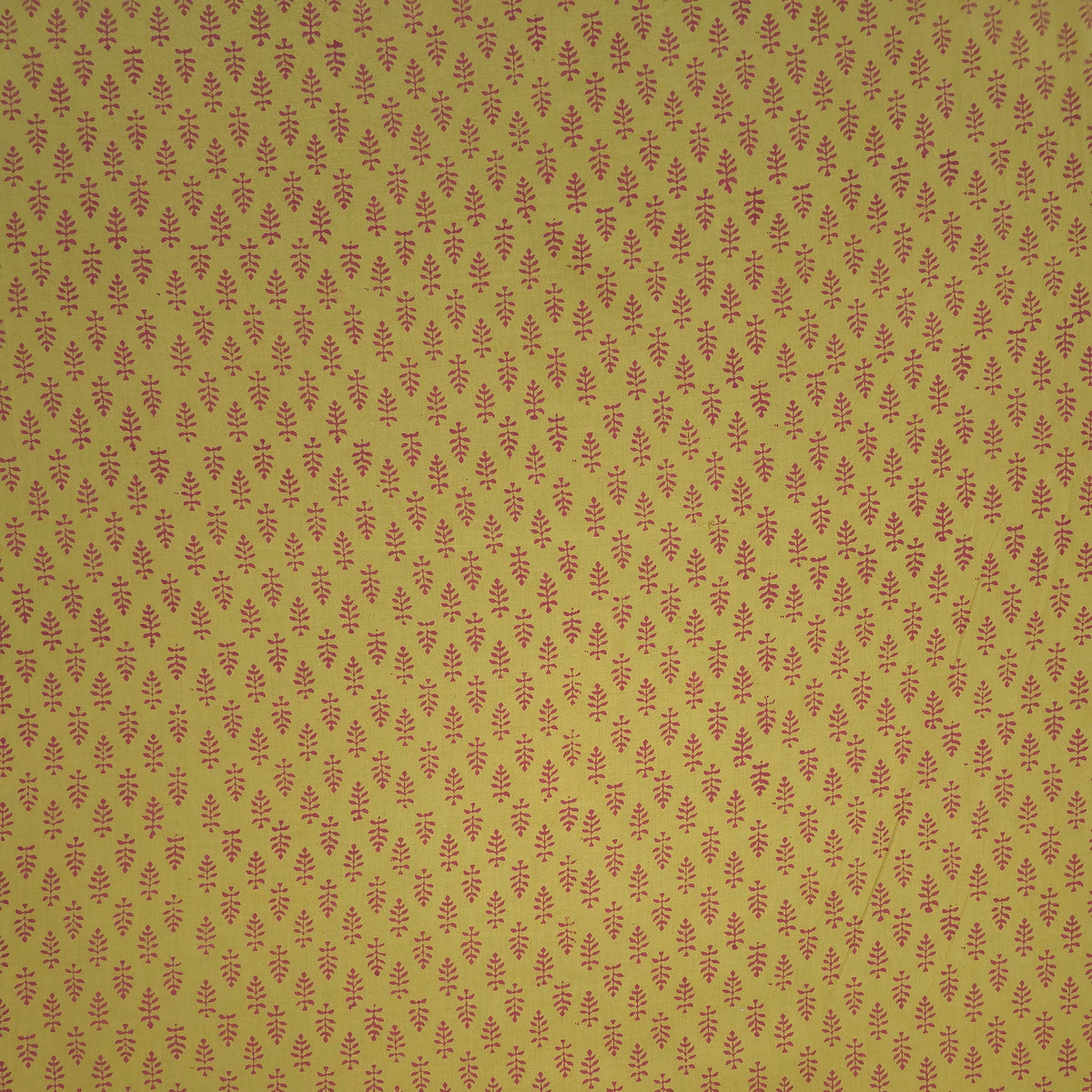 Mustard Buti Kutch Hand Block Print Pure cotton Fabric 2