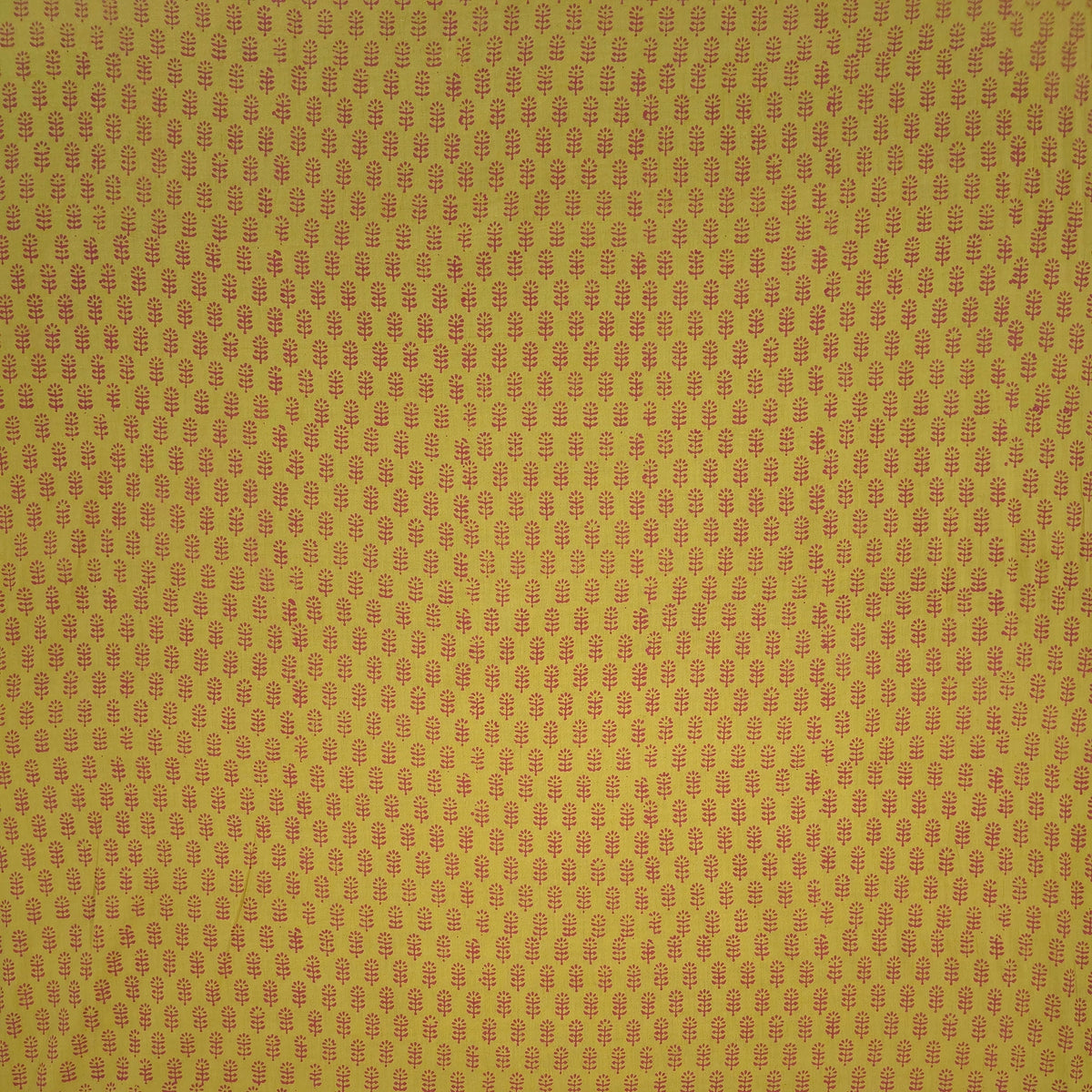 Mustard Buti Kutch Hand Block Print Pure cotton Fabric