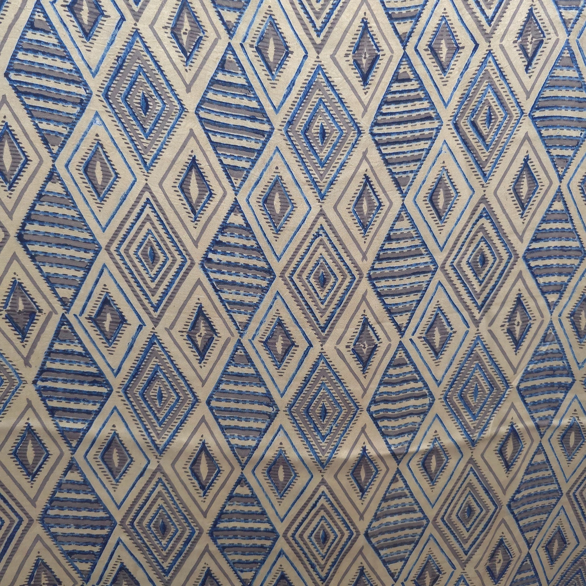 Mustard Geometric Natural Dyed Ajrakh Hand Block Print Premium Modal Fabric