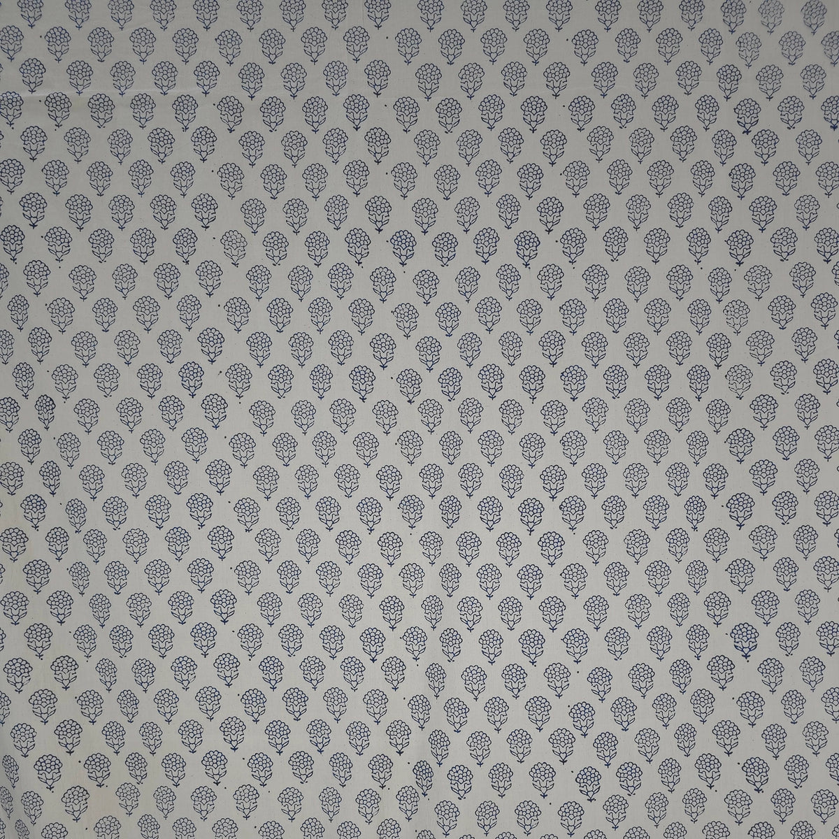 Off White Buti Kutch Hand Block Print Pure cotton Fabric 2
