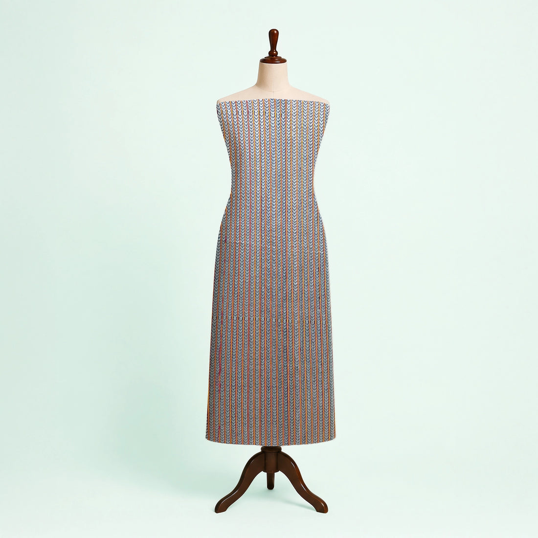 Off-white Khajoori Stripes Handloom Mashru Silk Fabric