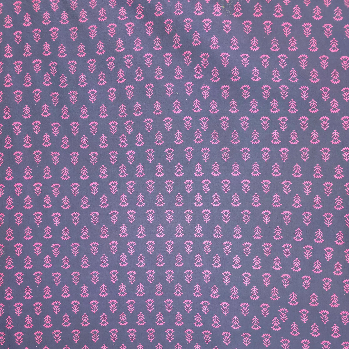 Purple Buti Kutch Hand Block Print Pure cotton Fabric 2