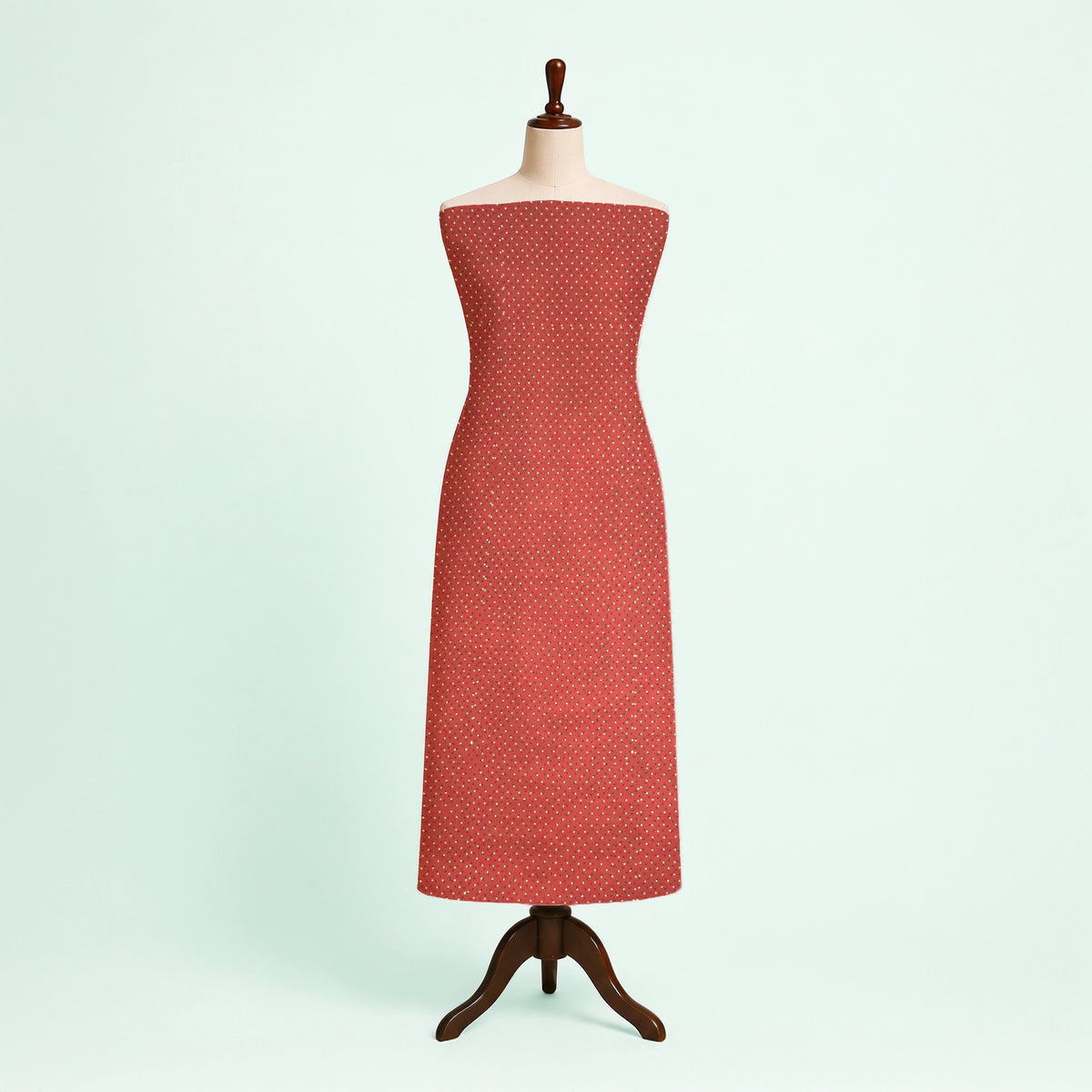 Red Dots Natural Dyed Super Vegetable Hand Block Print Pure cotton Fabric