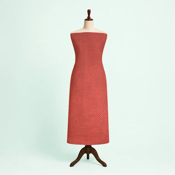 Red Dots Natural Dyed Super Vegetable Hand Block Print Pure cotton Fabric