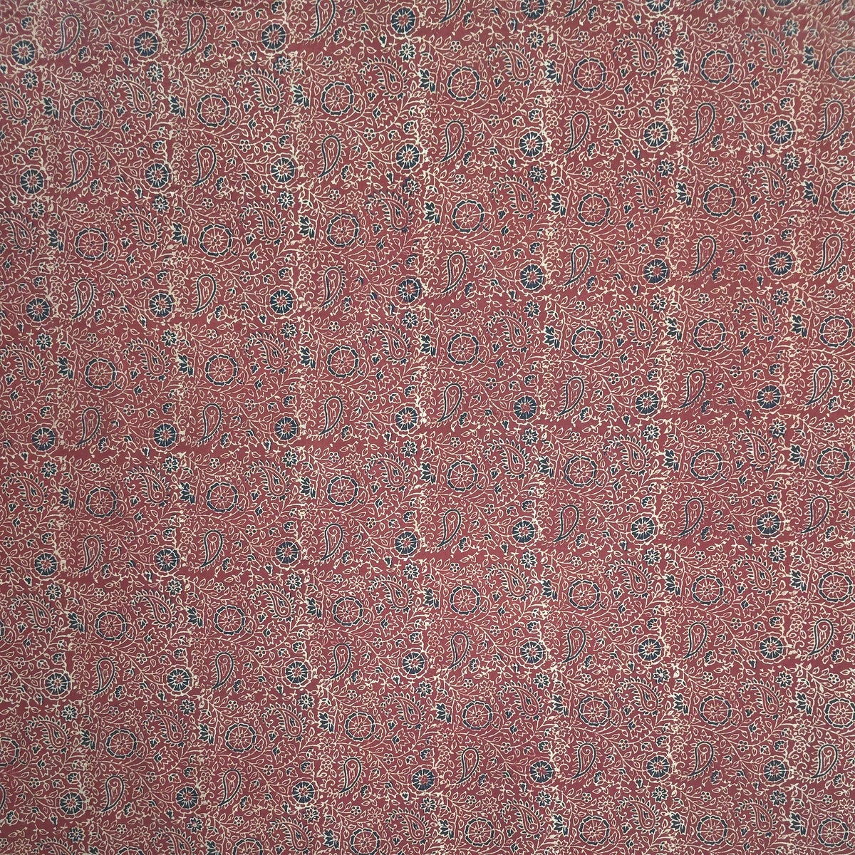 Red Floral Natural Dyed Super Vegetable Hand Block Print Pure cotton Fabric