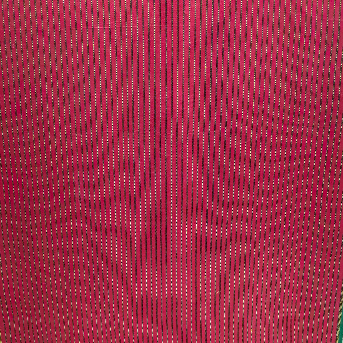 Red Kakani Stripes Handloom Mashru Silk Fabric