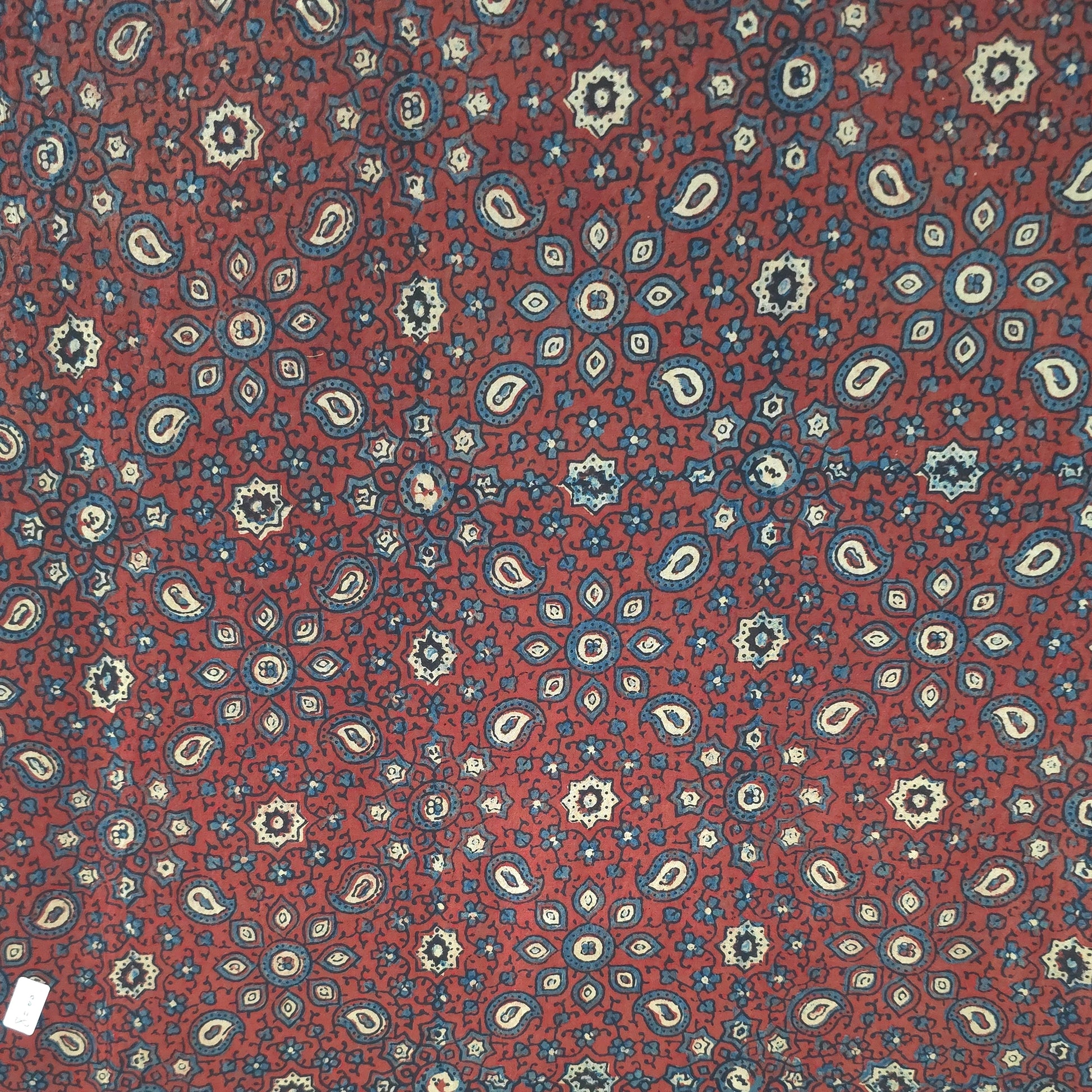 Red Traditional Ajrakh Natural Dyed Hand Block Print Cotton Fabric