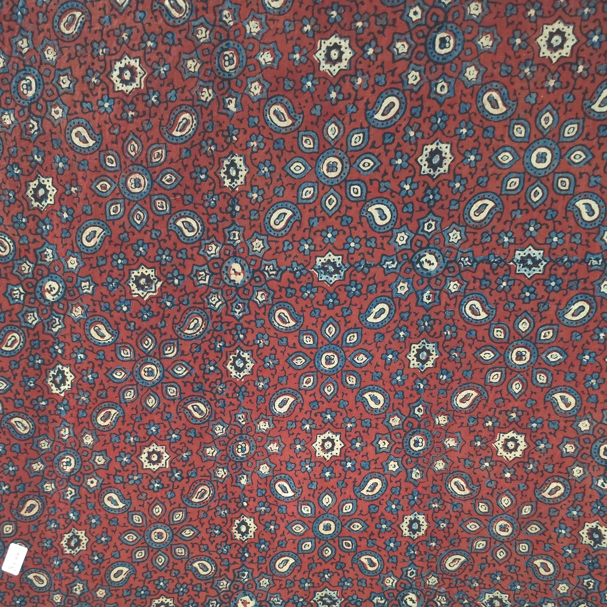 Red Traditional Ajrakh Natural Dyed Hand Block Print Cotton Fabric