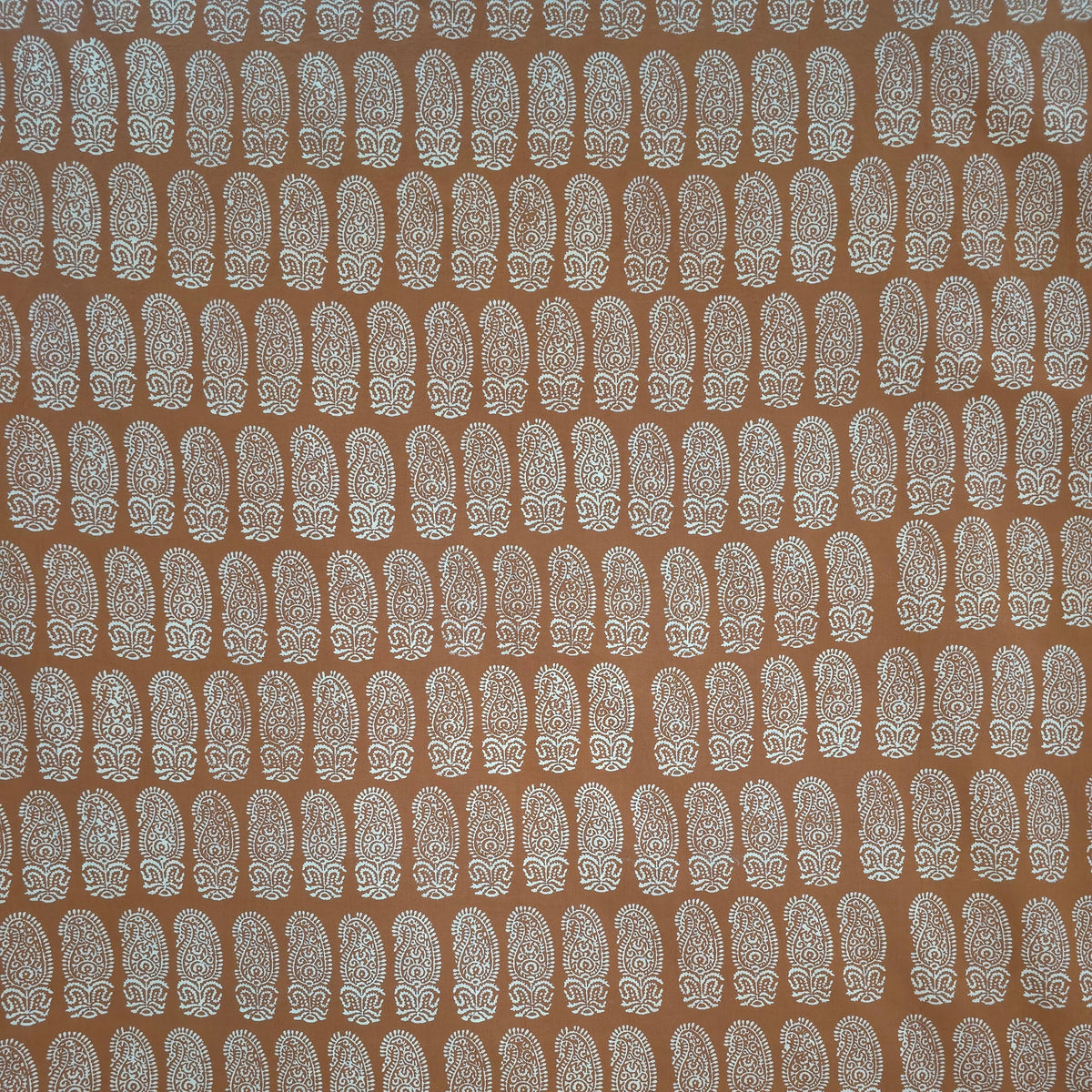 Rust Mango Kutch Hand Block Print Pure cotton Fabric